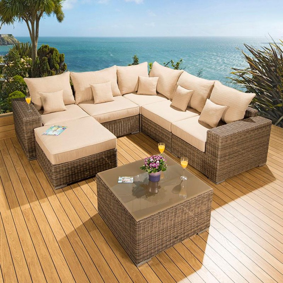 Outdoor Garden 6 Seater Corner Sofa