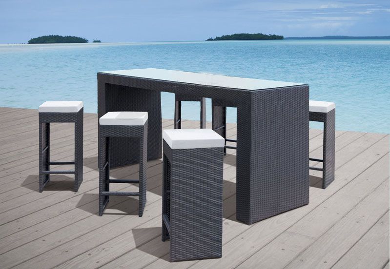 Outdoor Wicker Bar Set 814