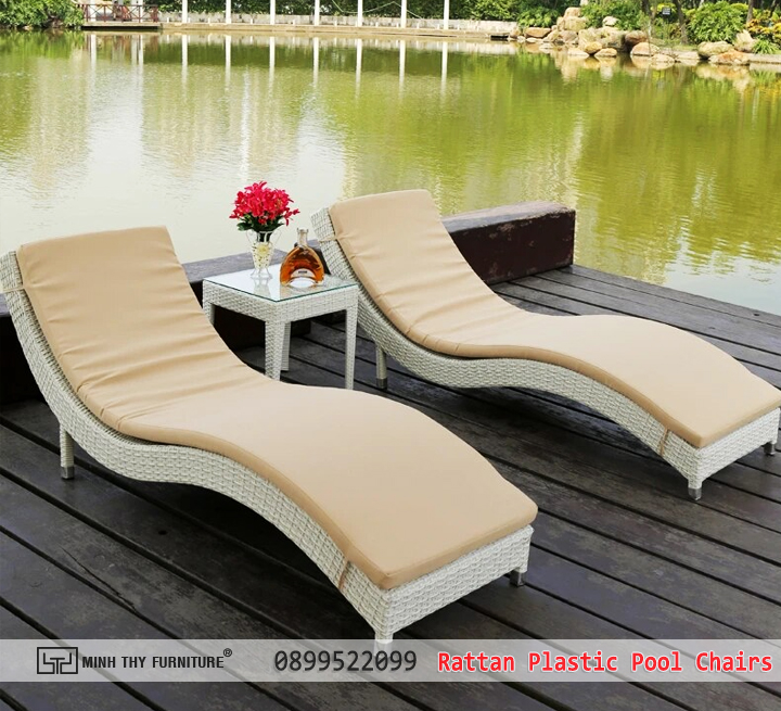 Dive into Comfort with Rattan Plastic Pool Chairs